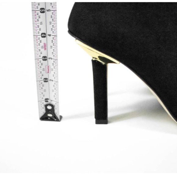 Good American Pointed Toe Stiletto Heeled Ankle Booties - Black - Picture 5 of 11